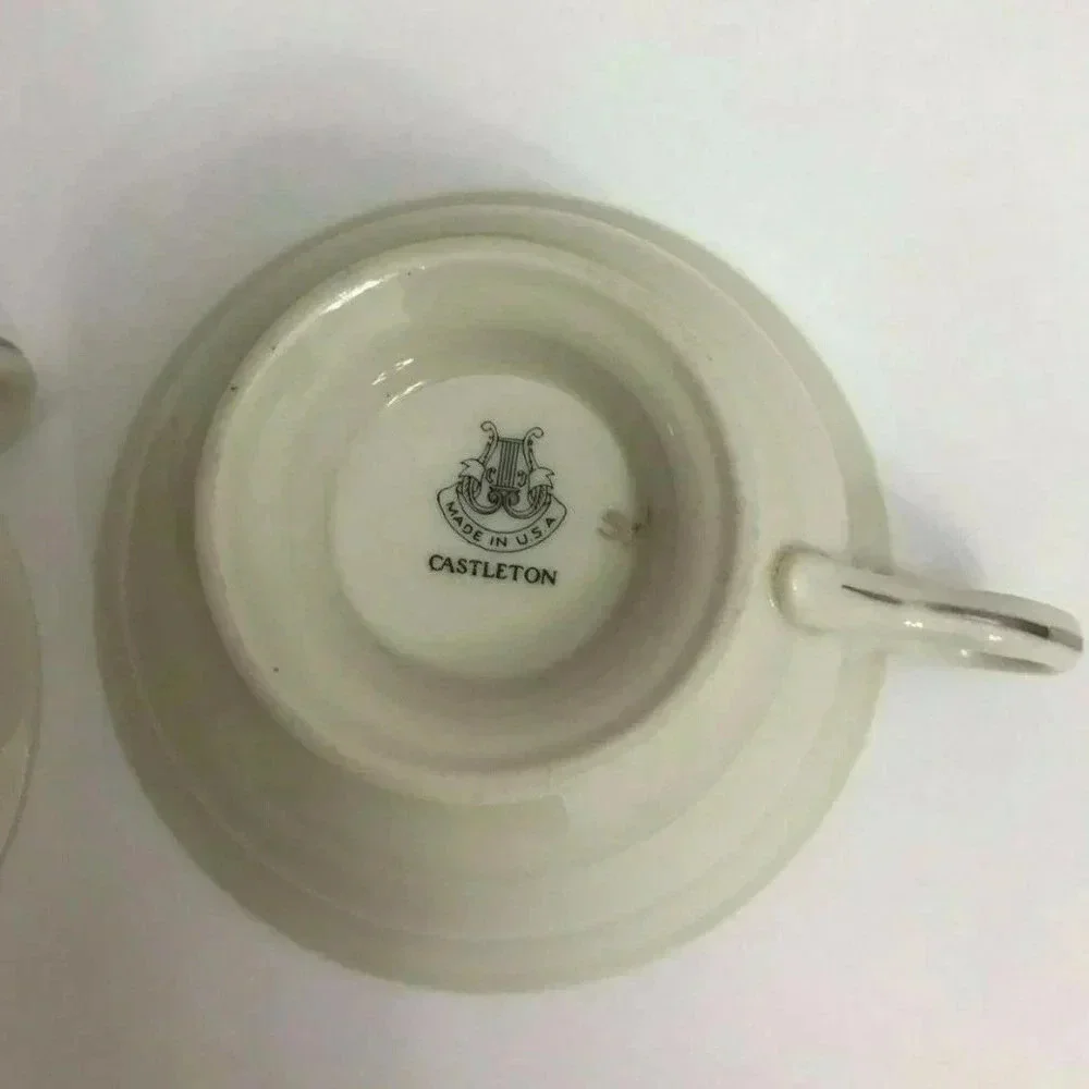 Vintage Castleton St Regis Sugar Bowl & 2 Cup Set